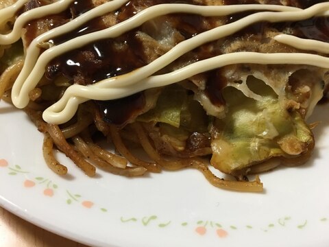 キャベツとエノキの豚モダン焼き(*^^*)